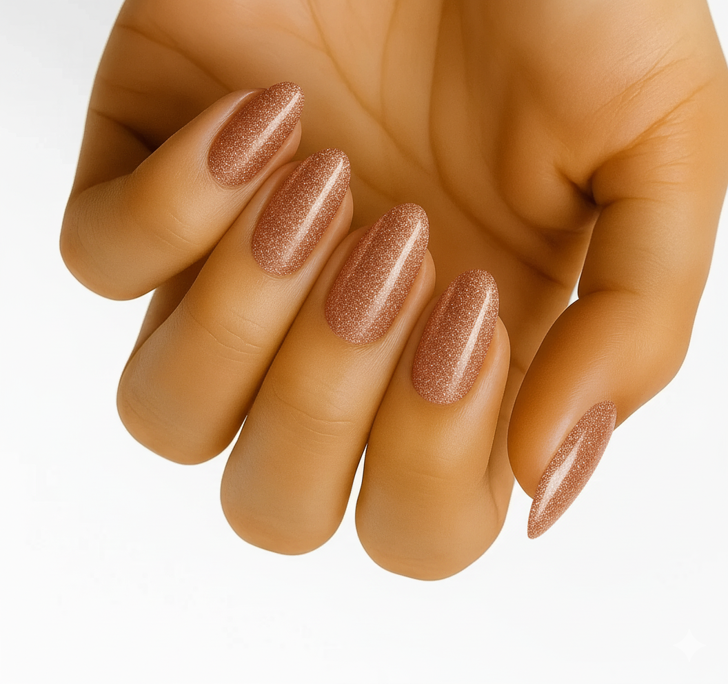 Copper Glitter (Non-UV Nail Wraps) - Delune 